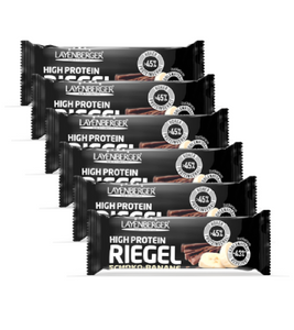 6 Pieces Layenberger HIGH PROTEIN BARS Chocolate Banana - 210 g