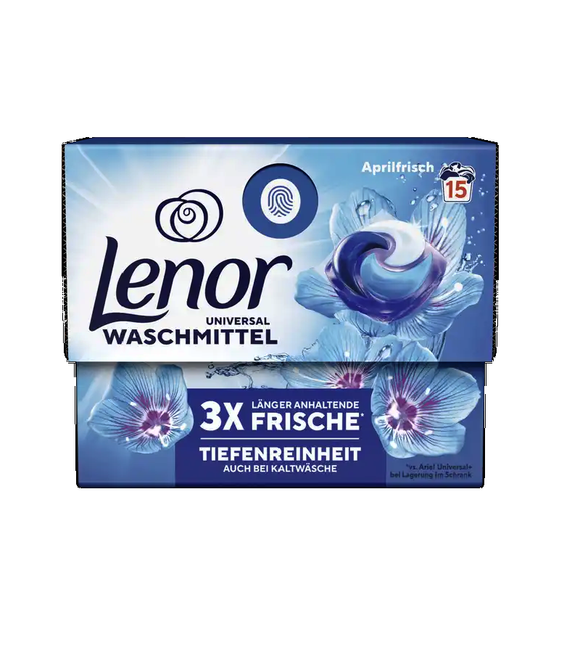 Lenor All-in-One 'APRIL FRESH' Washing Detergent Pods - 15WL