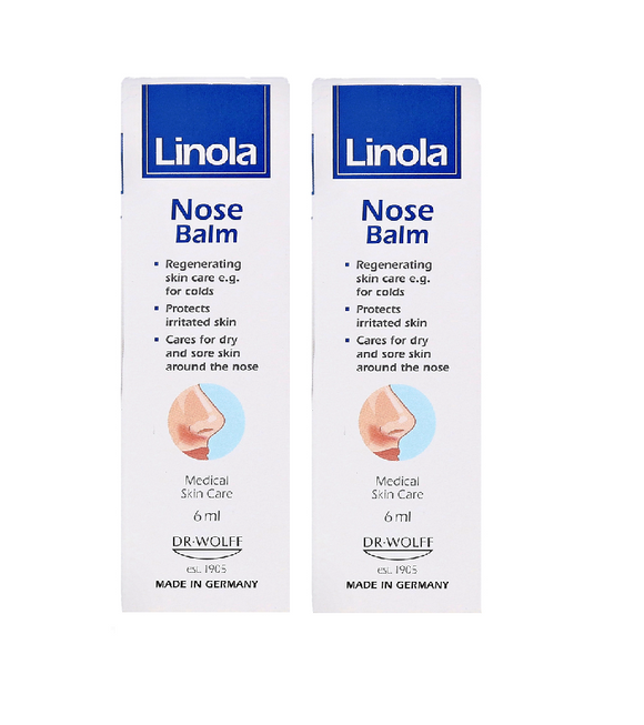 2Pack Linola Nose Balm for Dry and Irritated Nasal Skin - 12 ml