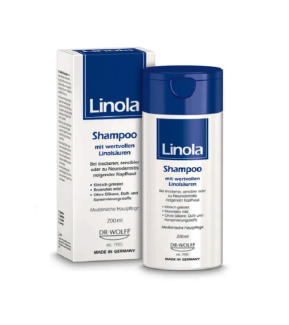Linola Shampoo for Dry, Sensitive or Neurodermatitis-prone Scalp - 200 ml