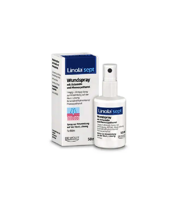 Linola Wound Disinfectant Spray for Abrasions and Blisters - 50 ml