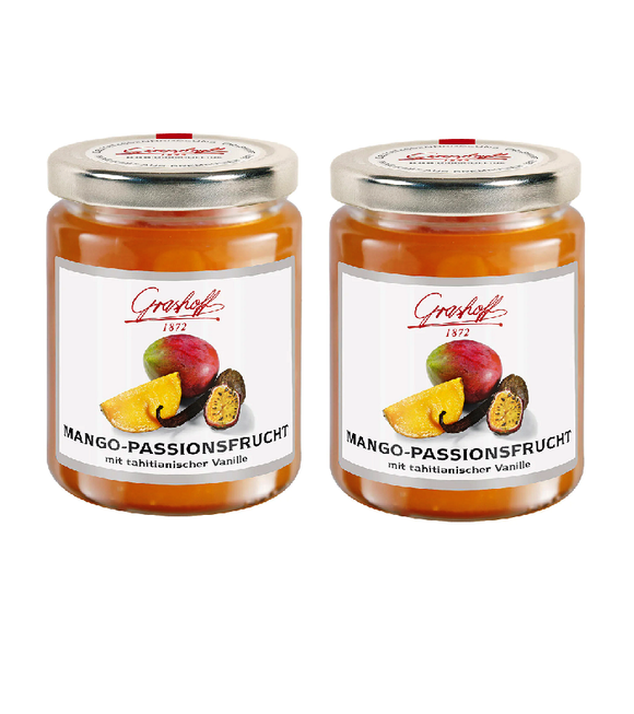 2xPack Grashoff Mango Passion Fruit Jam with Vanilla Spread - 500 g