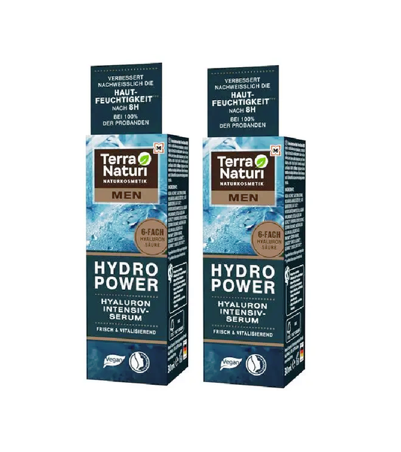 2xPack Terra Naturi  HYDRO POWER Hyaluronic Intensive Serum for Men - 60 ml