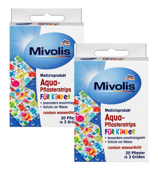 2xPack Mivolis Aqua Plaster Strips for Children - 40 Pcs –