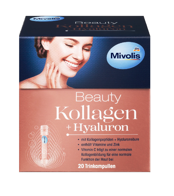 Mivolis Beauty Collagen + Hyaluron, Drinking Ampoules - 20 Ampoules