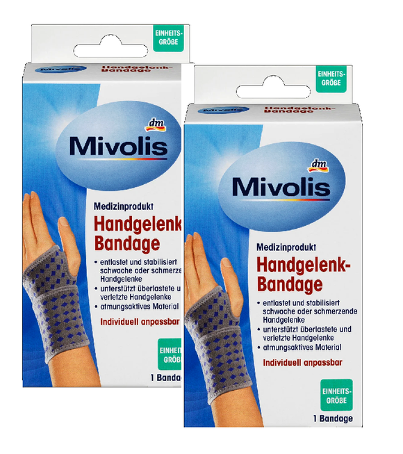 2xPack Mivolis Wrist Bandages - 2 Pcs