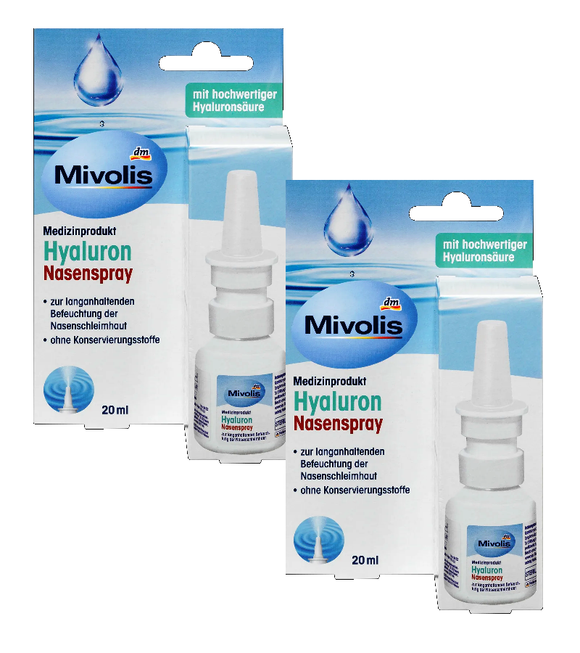 2xPack Mivolis Hyaluron Nasal Spray - 40 ml