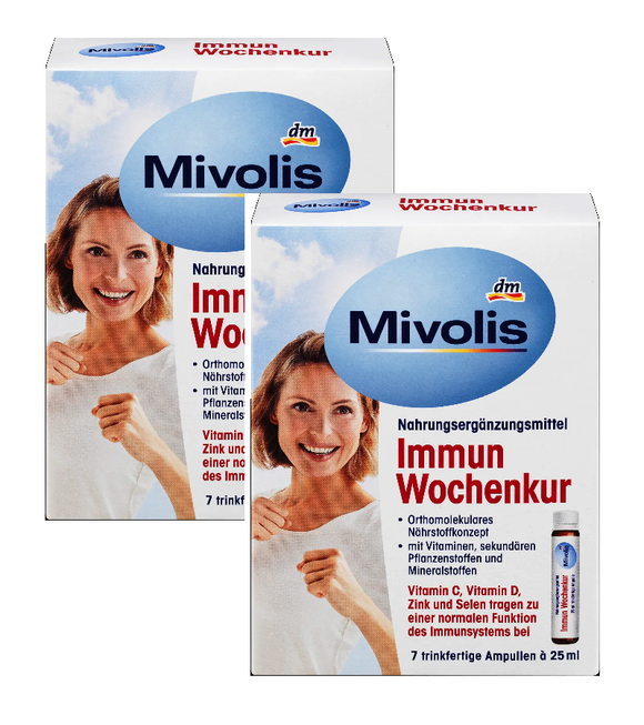2xPack Mivolis Immun Weekly Treatment Ampoules - 14 Pcs
