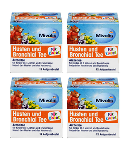 4xPack Mivolis Cough & Bronchial Medicinal Tea for Children - 48 Bags
