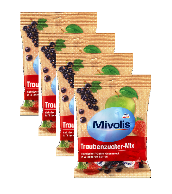 4xPack Mivolis Dextrose Mix Local Fruits, - 400 g