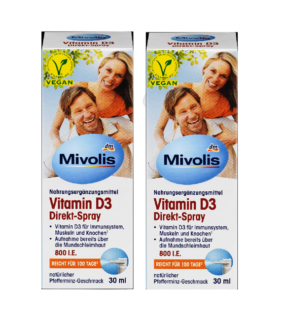 2xPack Mivolis Vitamin D3 Direct Spray - 60 ml