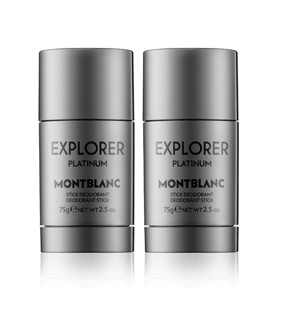 2xPack Mont Blanc Explorer Platinum Deodorant Sticks - 150 g