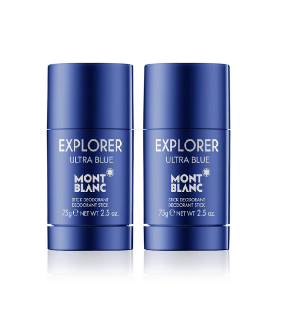 2xPack Mont Blanc Explorer Ultra Blue Deodorant Sticks - 150 g