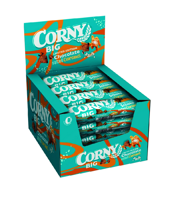 CORNY Muesli Energy Bars for Weight Loss - BIG Chocolate & Salted Caramel - 24 Pieces