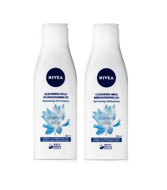 2xPack NIVEA Face Cleansing Milk for Normal to Combination Skin - 400 ml