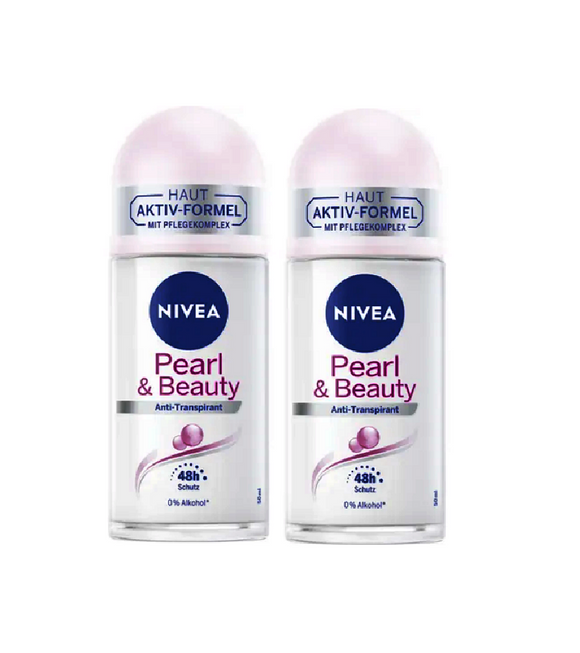 2xPack Nivea Pearl & Beauty Anti-Perspirant Roll-on - 100 ml