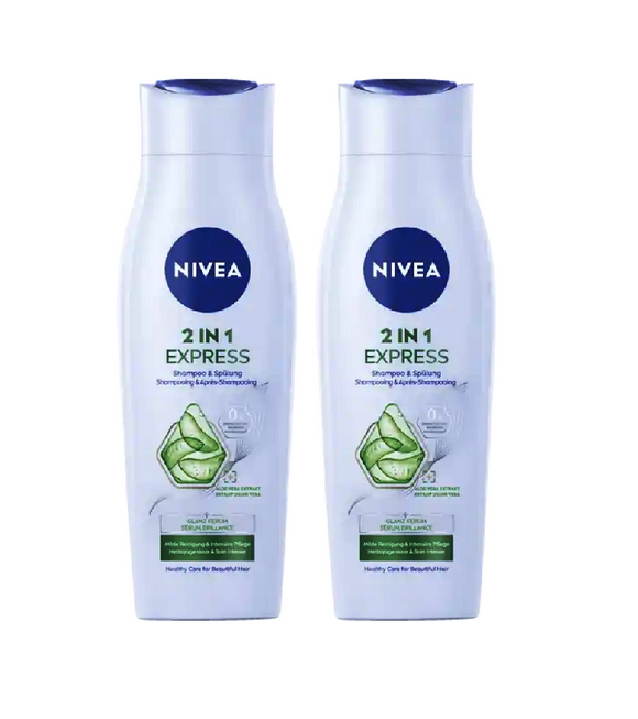2xPack Nivea 2in1 pH Balance Shampoo & Conditioner - 500 ml