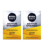 2xPacks NIVEA MEN ACTIVE ENERGY AFTER SHAVE 2 IN 1 BALM -200 ml