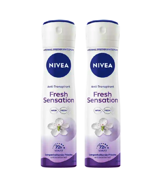2xPack Nivea Fresh Sensation Antiperspirant Spray - 300 ml