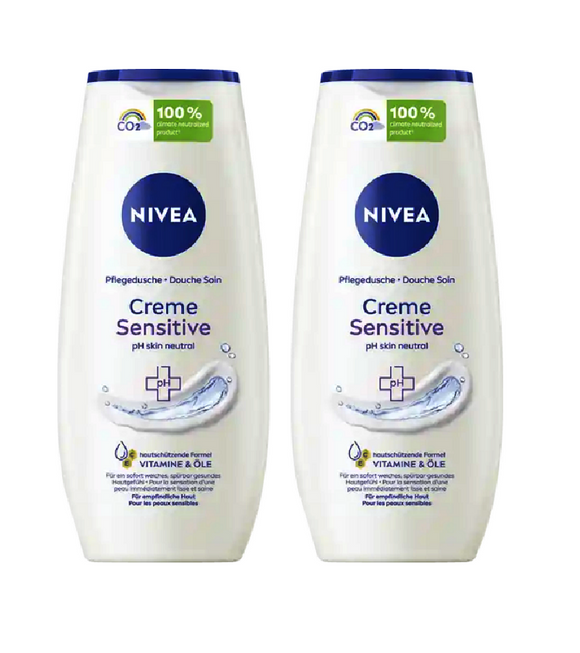 2xPack Nivea Care Sensitive  Shower Cream - 500 ml