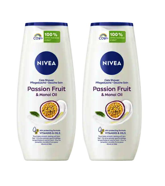 2xPack Nivea Passion Fruit & Monoi Oil Shower Cream - 500 ml