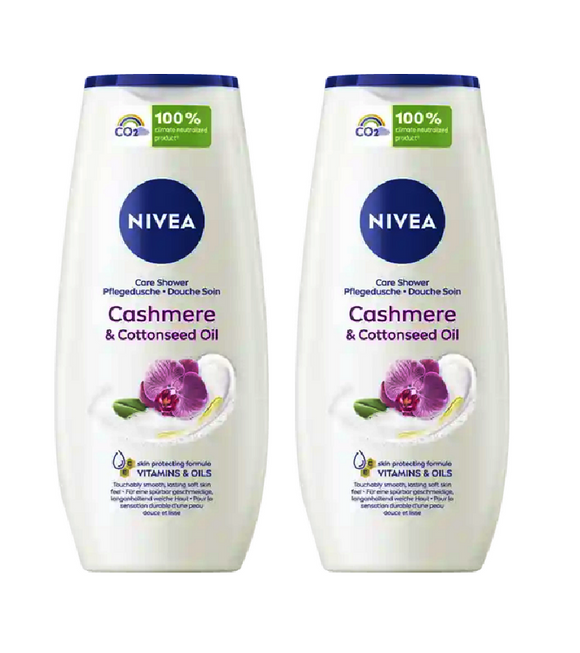 2xPack Nivea Cashmere & Cottonseed Oil Shower Cream - 500 ml