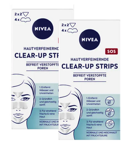 2xPack NIVEA Skin Refining Clear Up Strips - 12 Sachets