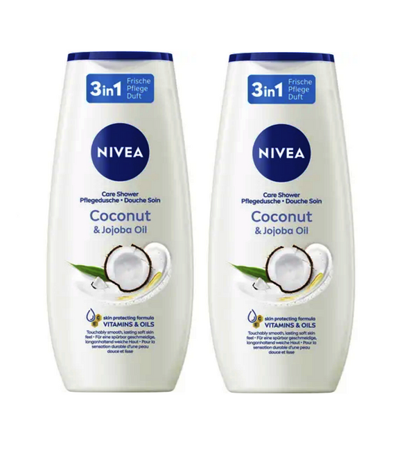 2xPack NIVEA Coconut & Jojoba Oil Shower Cream - 500 ml