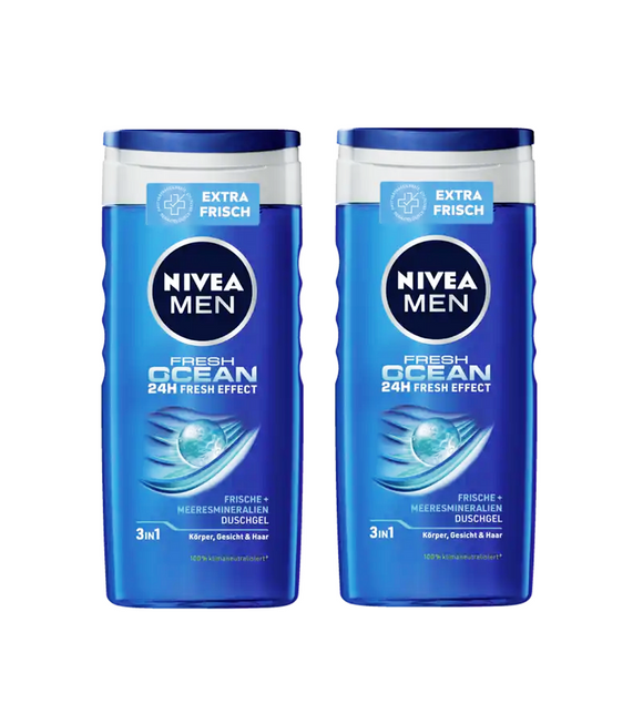 2xPack NIVEA Fresh Ocean Shower Gel - 500 ml