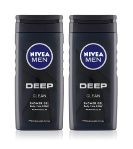 2xPack NIVEA Men DEEP Clean Shower Gel - 500 ml