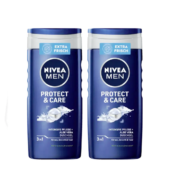 2xPack NIVEA Men PROTECT & CARE Shower Gel - 500 ml