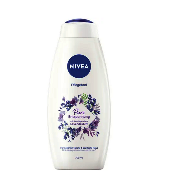 NIVEA Pure Relaxation Lavender Scent Care Bath - 750 ml