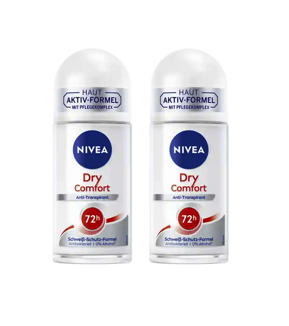 2xPack NIVEA Anti-Transpirant DRY COMFORT Deodrant Roll-on - 100 ml