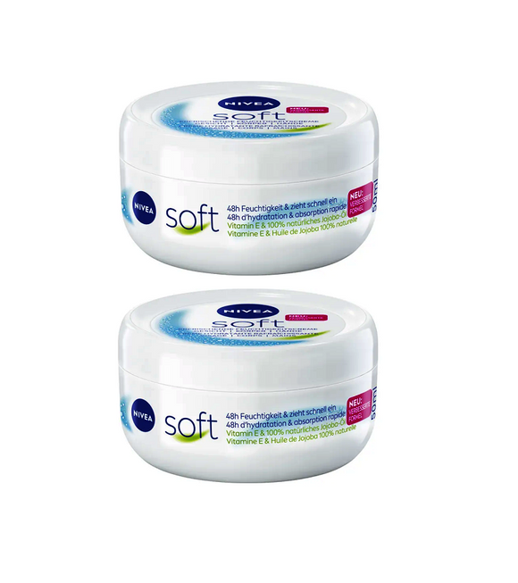 2xPack NIVEA Soft Refreshing Moisturizing Cream - 100 ml