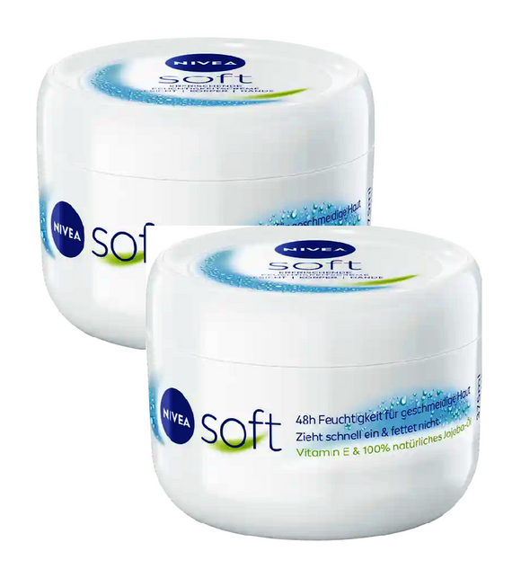 2xPack NIVEA Soft Refreshing Moisturizing Cream - 750 ml