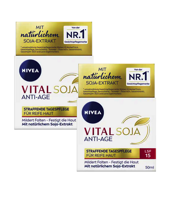 2xPack NIVEA VITAL Soy Anti-Age Firming Day Care SPF 15 - 100 ml