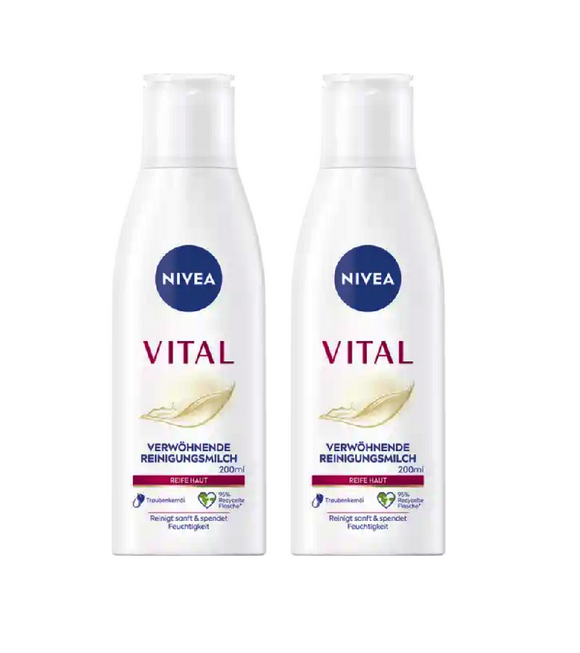2xPacks Nivea VITAL Pampering Cleansing Milk - 400 ml