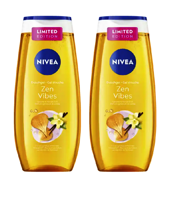 2xPacks Nivea Zen Vibes Shower Gel - 500 ml