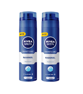 2xPacks NIVEA MEN PROTECT & CARE SHAVING GEL - 400 ml