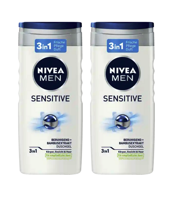 2x NIVEA Men Sensitive Shower Gel - 500 ml