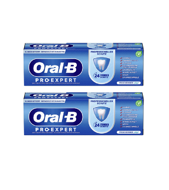2xPack Oral-B PRO-EXPERT Professional Protection Fresh Mint Toothpaste - 150 ml