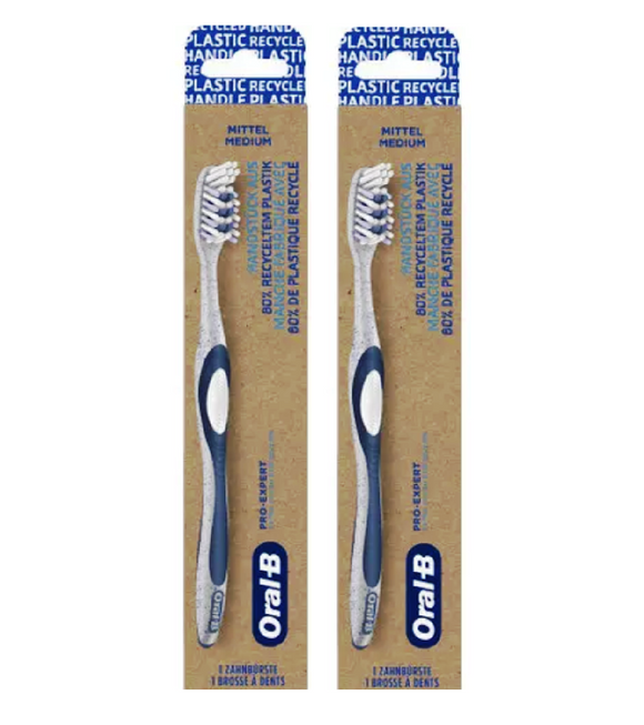 2xPack Oral-B Pro Expert Toothbrush Clean Eco Edition Medium