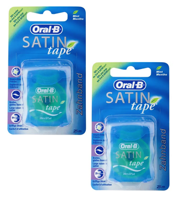 2xPack Oral-B Satin Tape Dental Floss