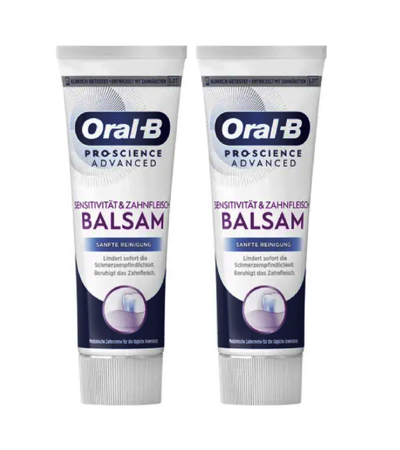 2xPack Oral-B Pro-Science Advanced Sensitivity and Gum Balm Toothpaste - 150 ml
