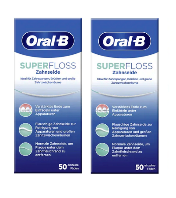 2xPack Oral-B Superfloss Dental Floss - 100 Pcs