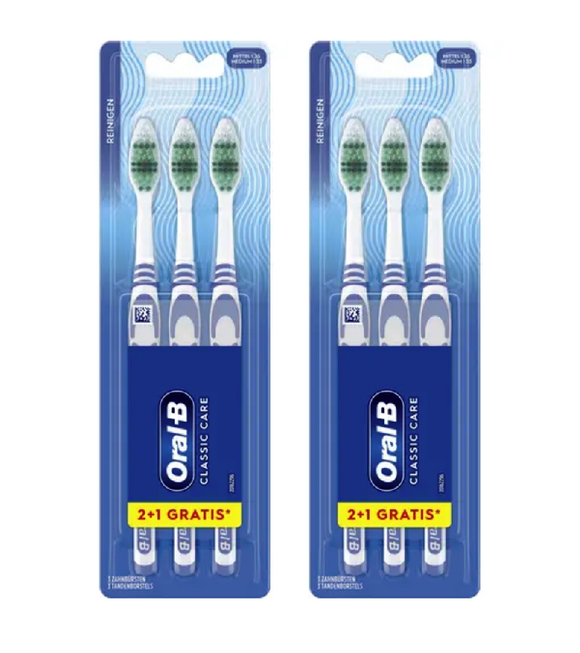 6xPack Oral-B Classic Care Toothbrush - Medium