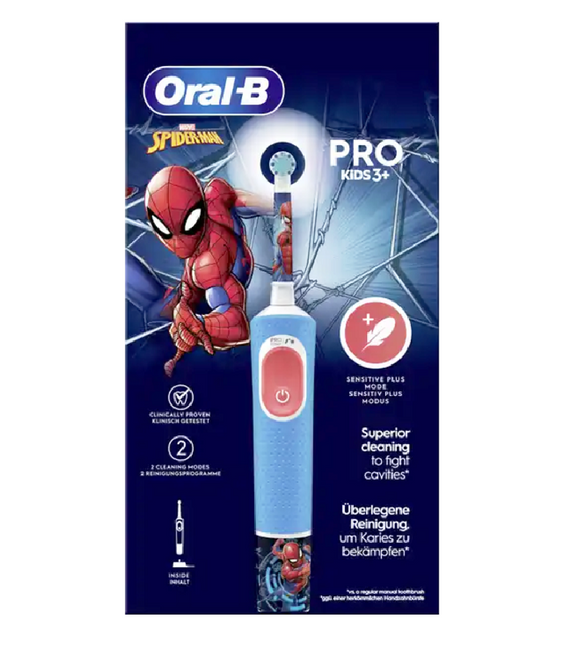 Oral-B Vitality Pro 3+ Kids Spider Man Electric Toothbrush