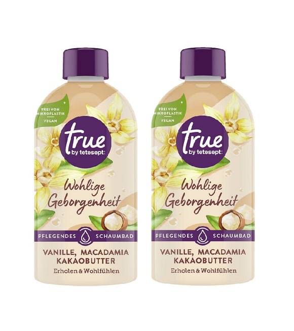 2xPack True by Tetesept Nourishing Bubble Bath Comfortable Security - 840 ml