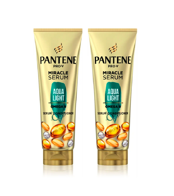 2xPack Pantene Aqua Light Miracle Hair Serum - 400 ml