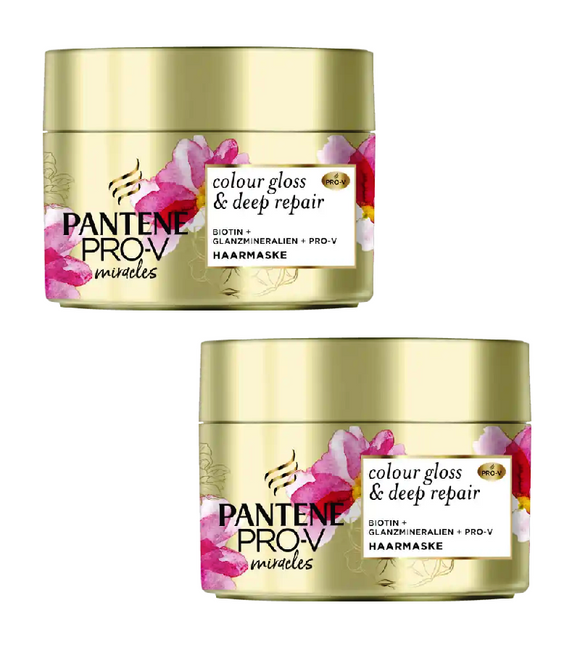 2xPack Pantene Pro-V Miracles Hair Treatment/Balm Color Gloss Mask - 600 ml